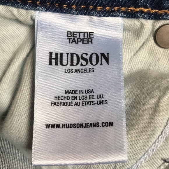 Hudson Jeans Bettie High-Rise Taper Jeans Blue Size 26 - Picture 12 of 13